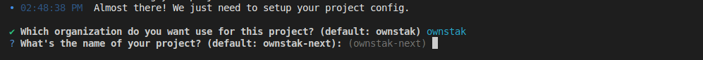 Ownstak deploy config setup