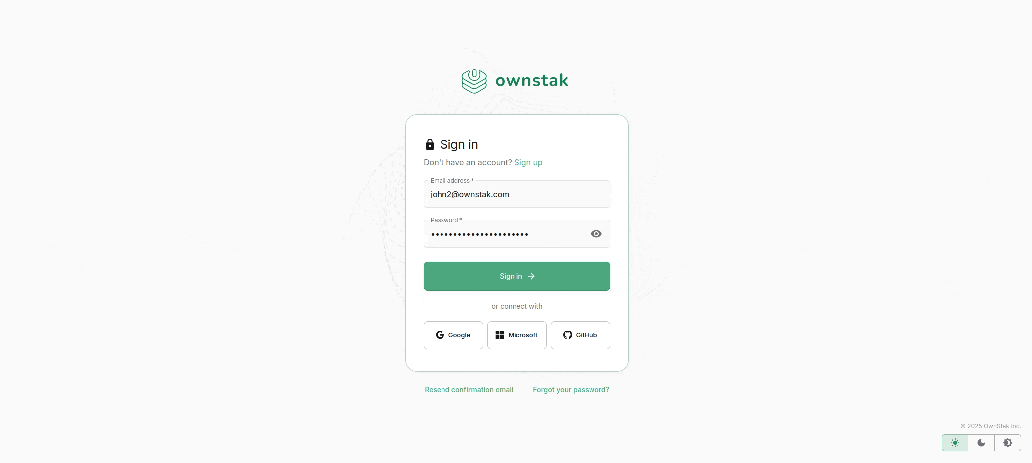 OwnStak organizations page